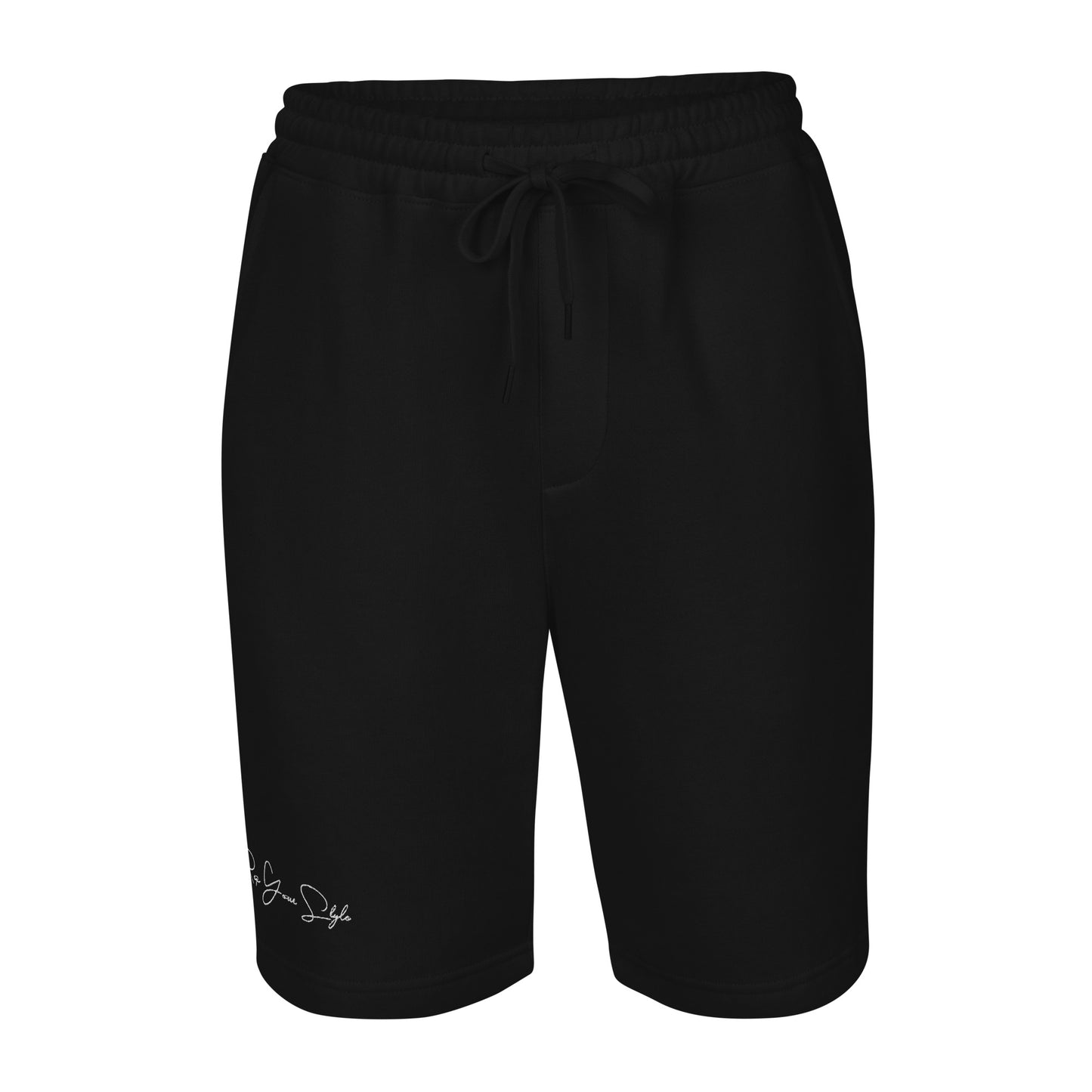 Black fleece shorts