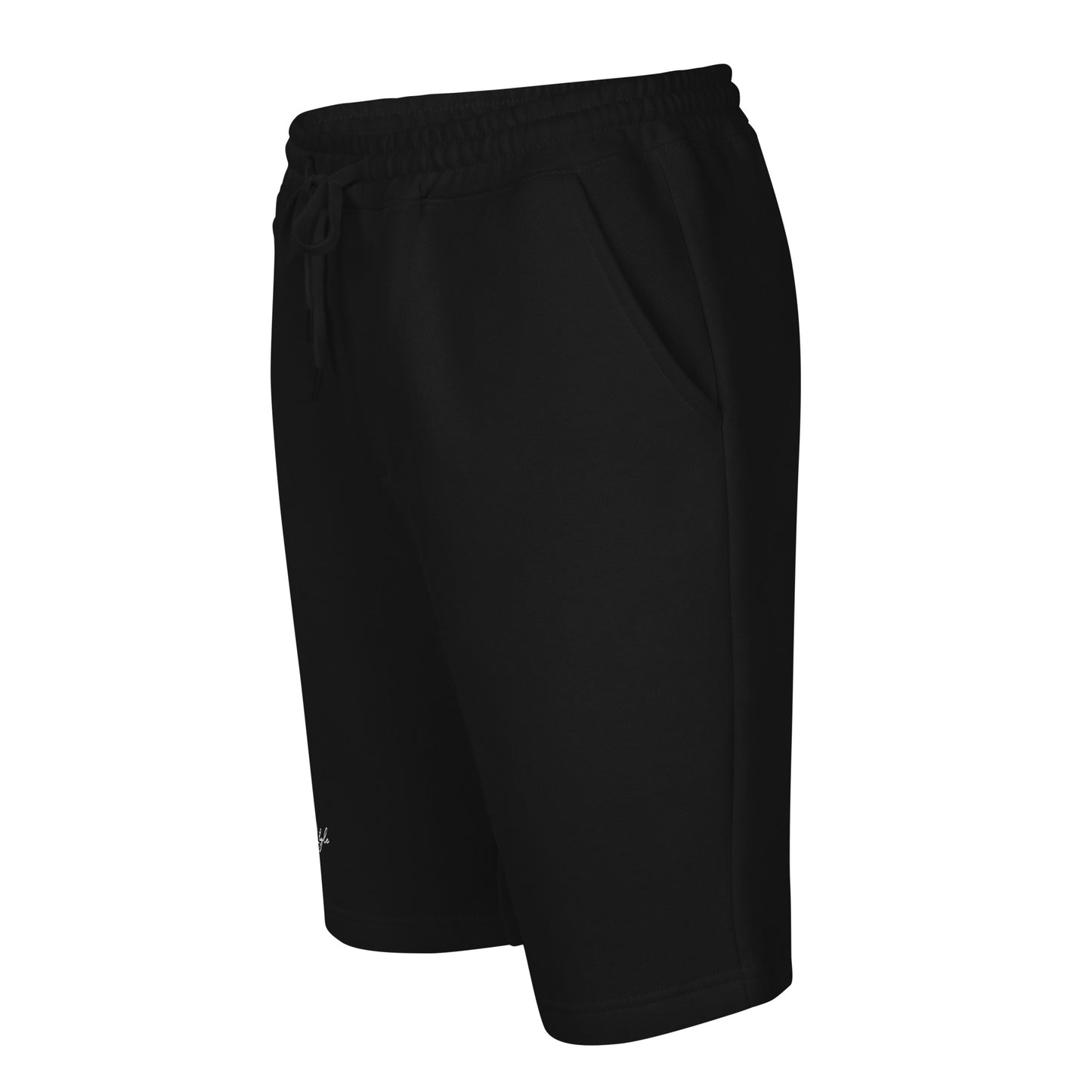 Black fleece shorts