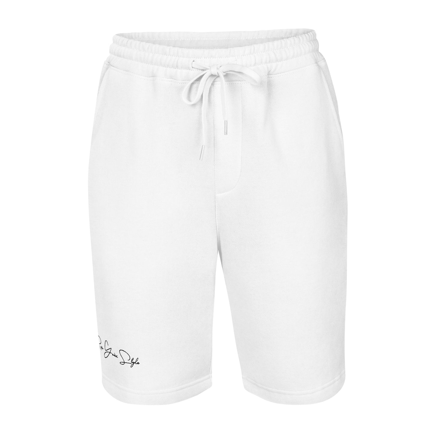 White fleece shorts