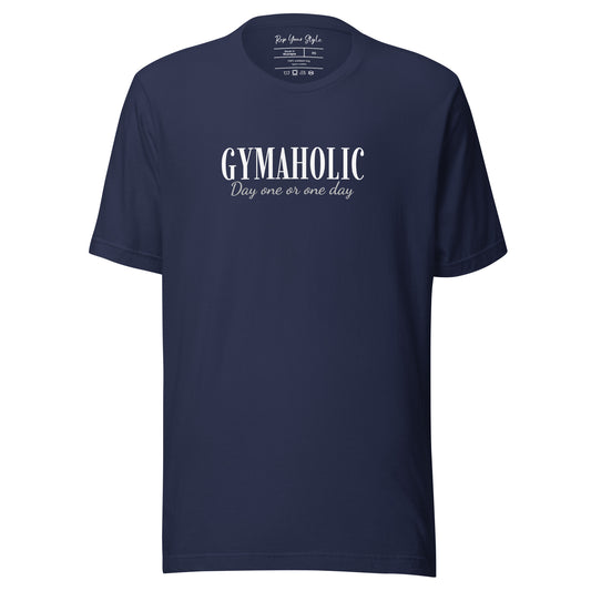 GYMAHOLIC navy t-shirt