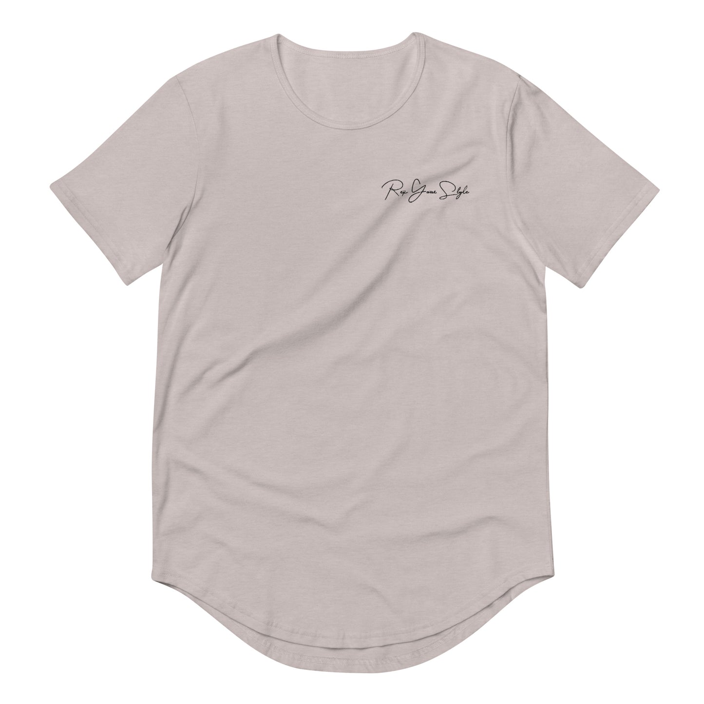 Curved hem  grey t-shirt