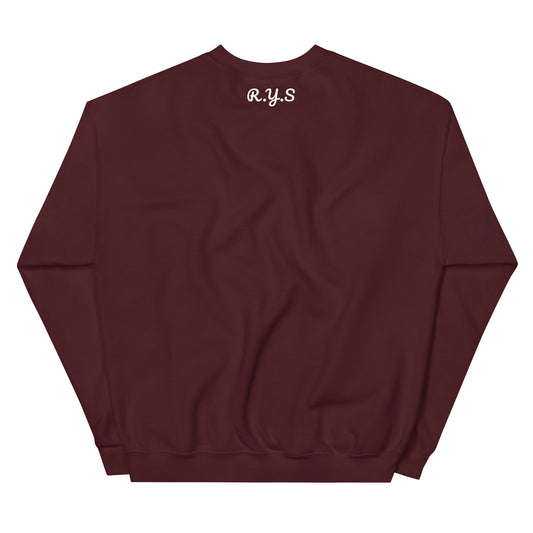 Unisex maroon sweatshirt