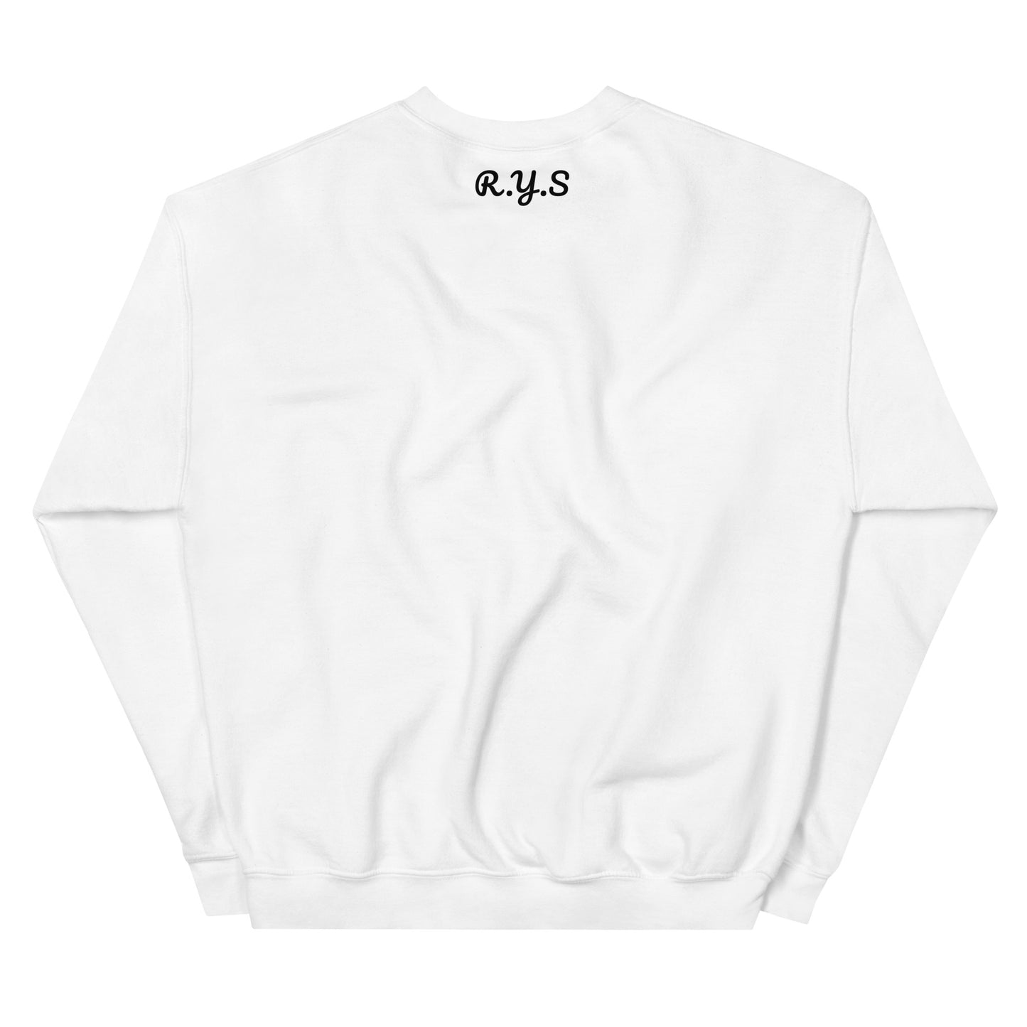 Unisex white sweatshirt