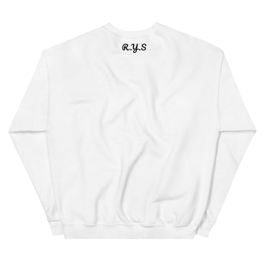 Unisex white sweatshirt