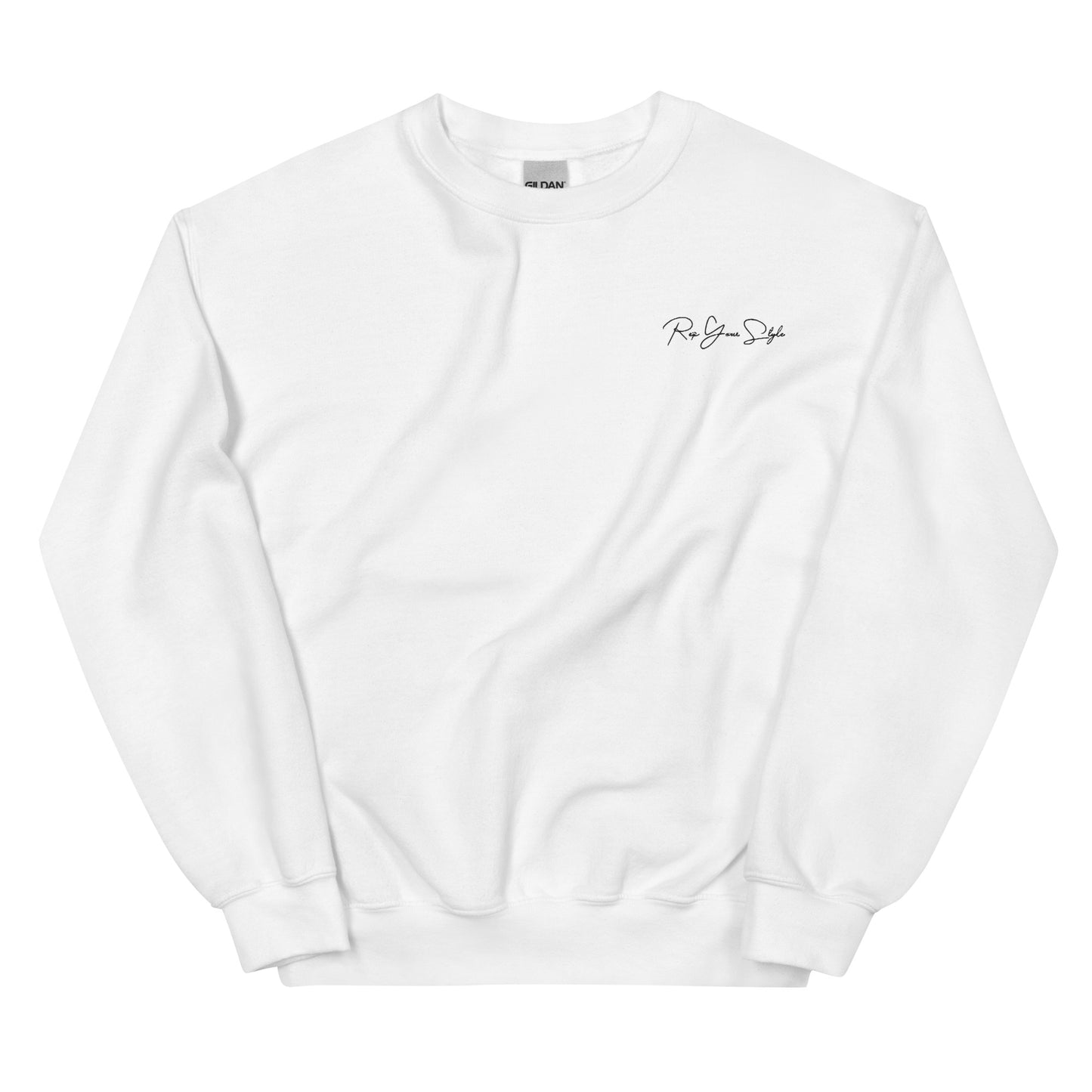 Unisex white sweatshirt