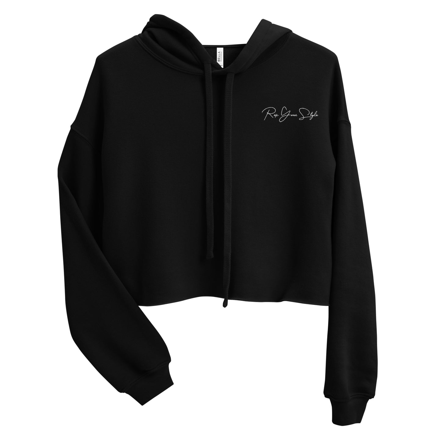 Black crop hoodie